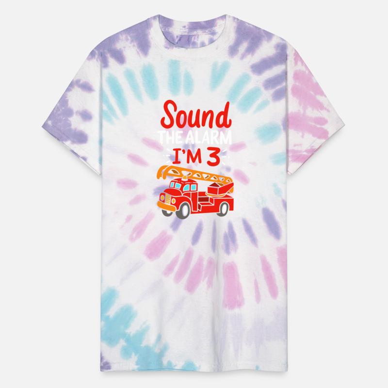 Sound The Alarm I'm 3 Fireman Firetruck Birthday