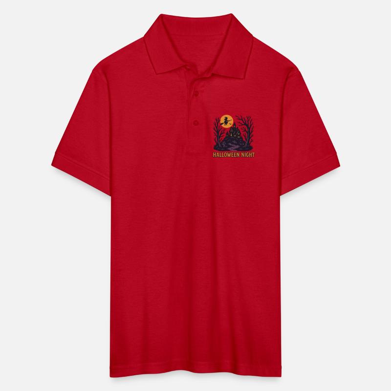 Spooky Witch Flying Over Haunted House