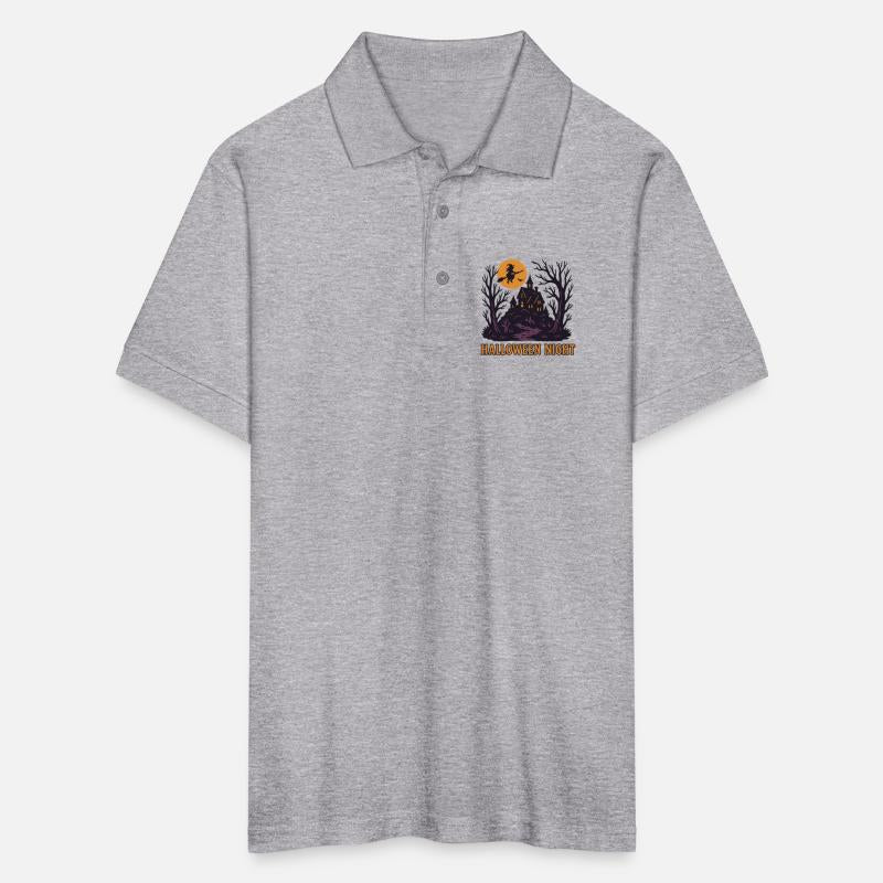 Spooky Witch Flying Over Haunted House