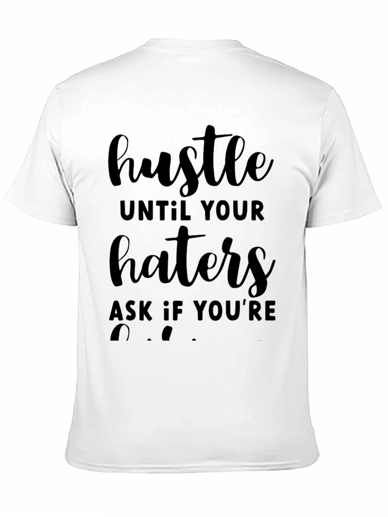 Hustle Motivational Graphic Tee - Black