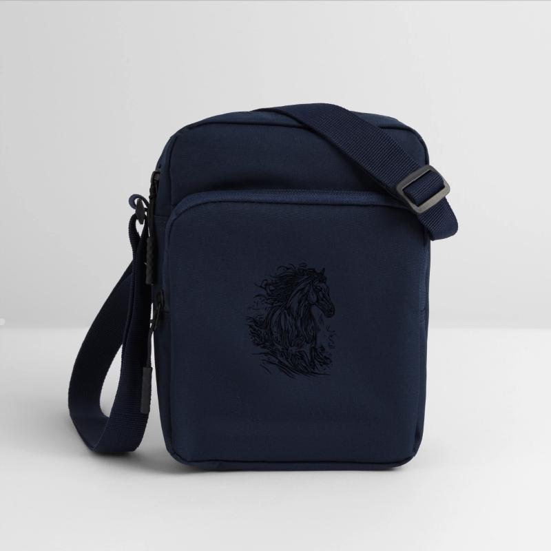 Stallion With Elegant Mane Blowing In The Wind