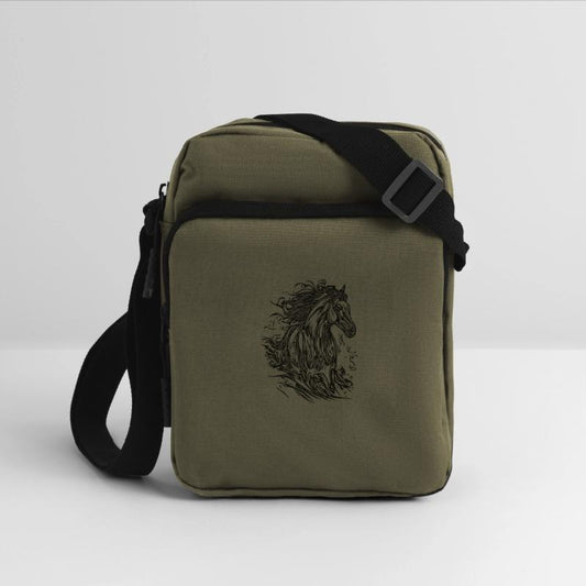 Stallion With Elegant Mane Blowing In The Wind