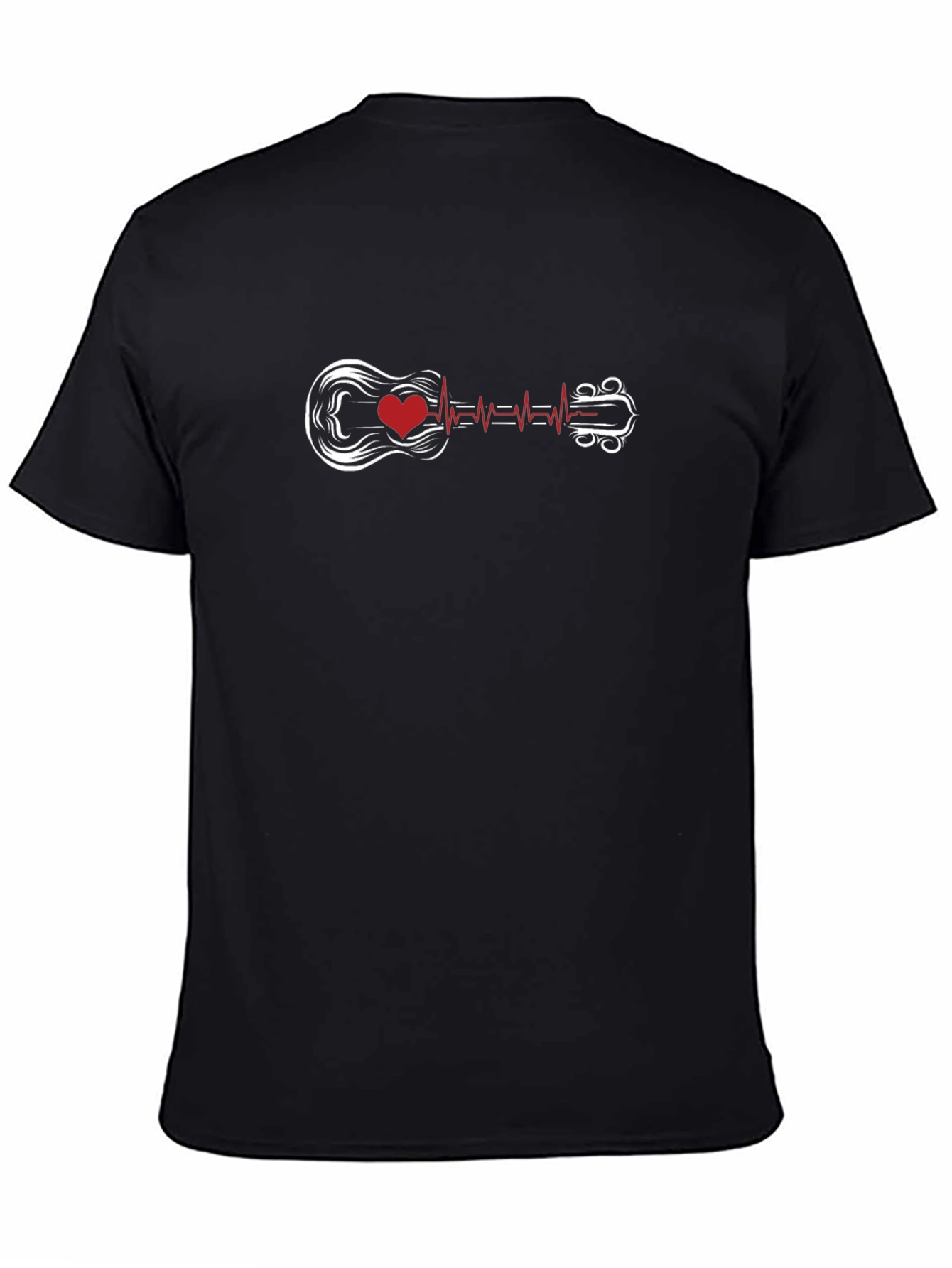 Heartbeat Guitar Graphic Tee - Music Lovers Shirt