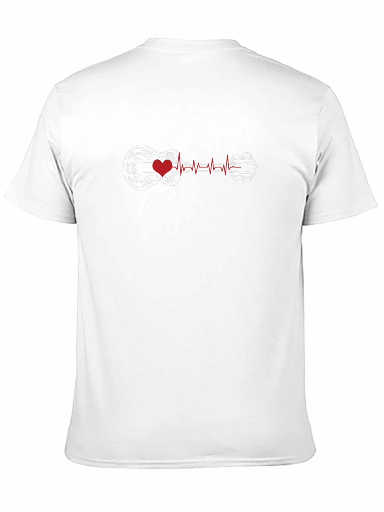 Heartbeat Guitar Graphic Tee - Music Lovers Shirt