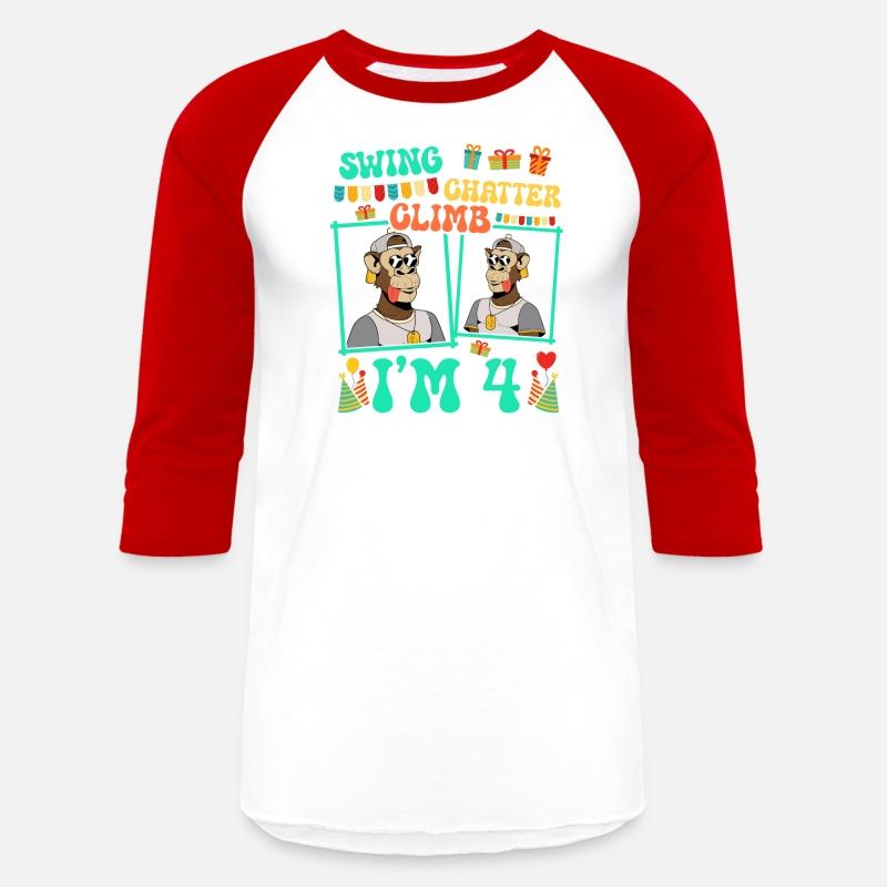 Swing Chatter Climb I'm 4 Monkey Lover Kid 4th