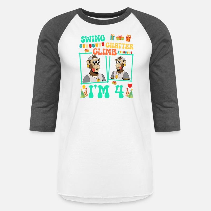 Swing Chatter Climb I'm 4 Monkey Lover Kid 4th