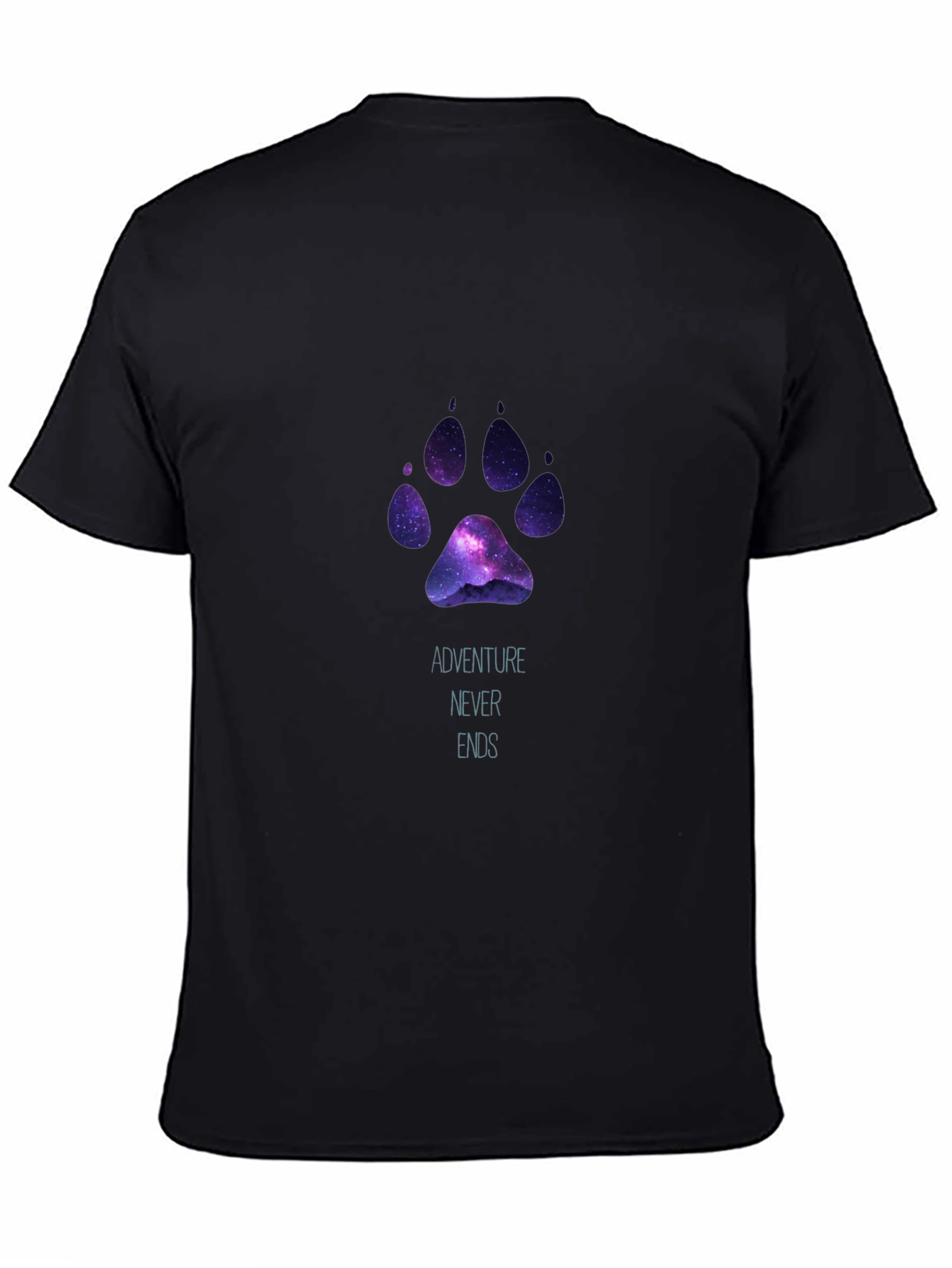 Adventure Never Ends Paw Print T-Shirt