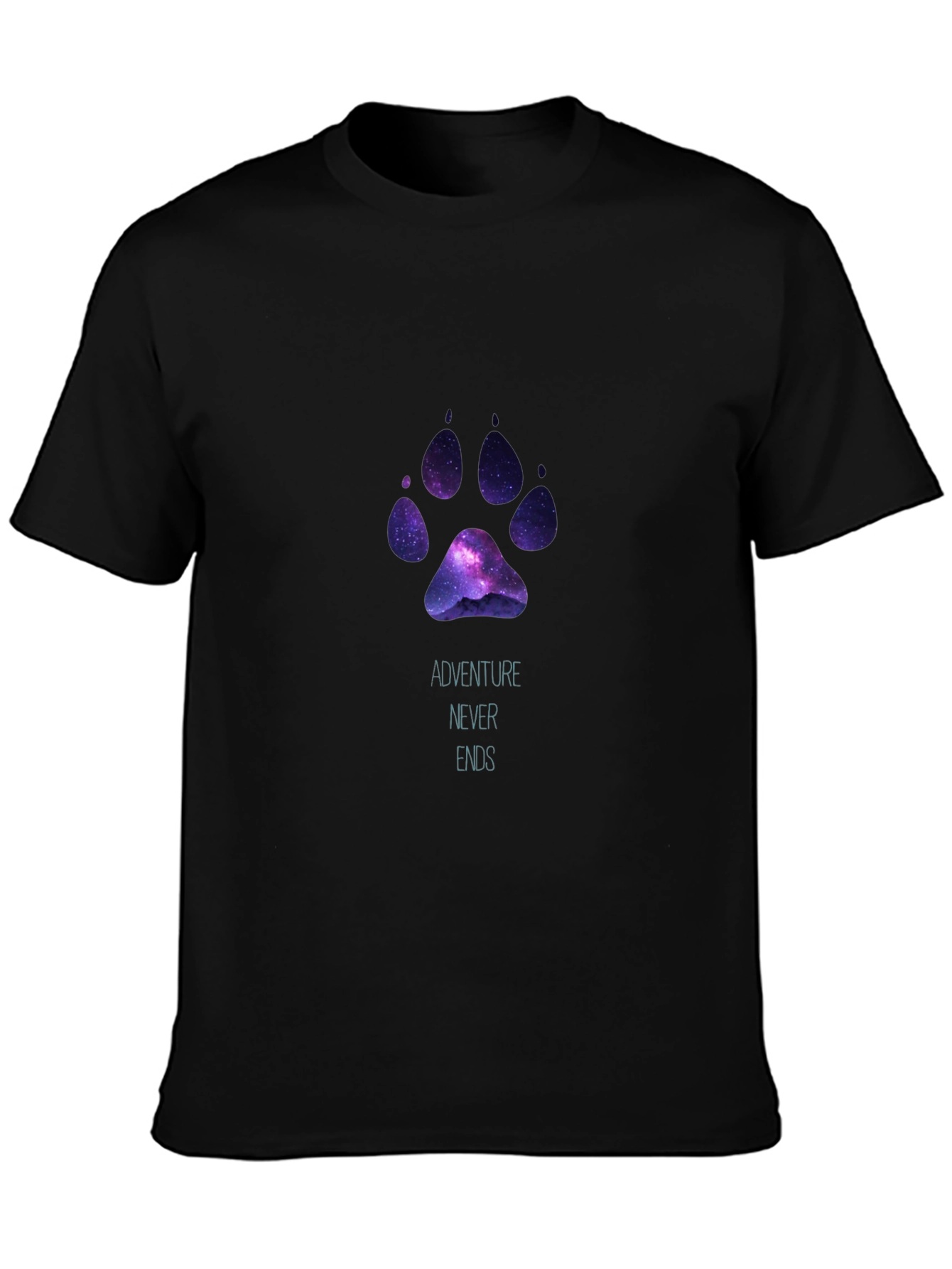 Adventure Never Ends Paw Print T-Shirt
