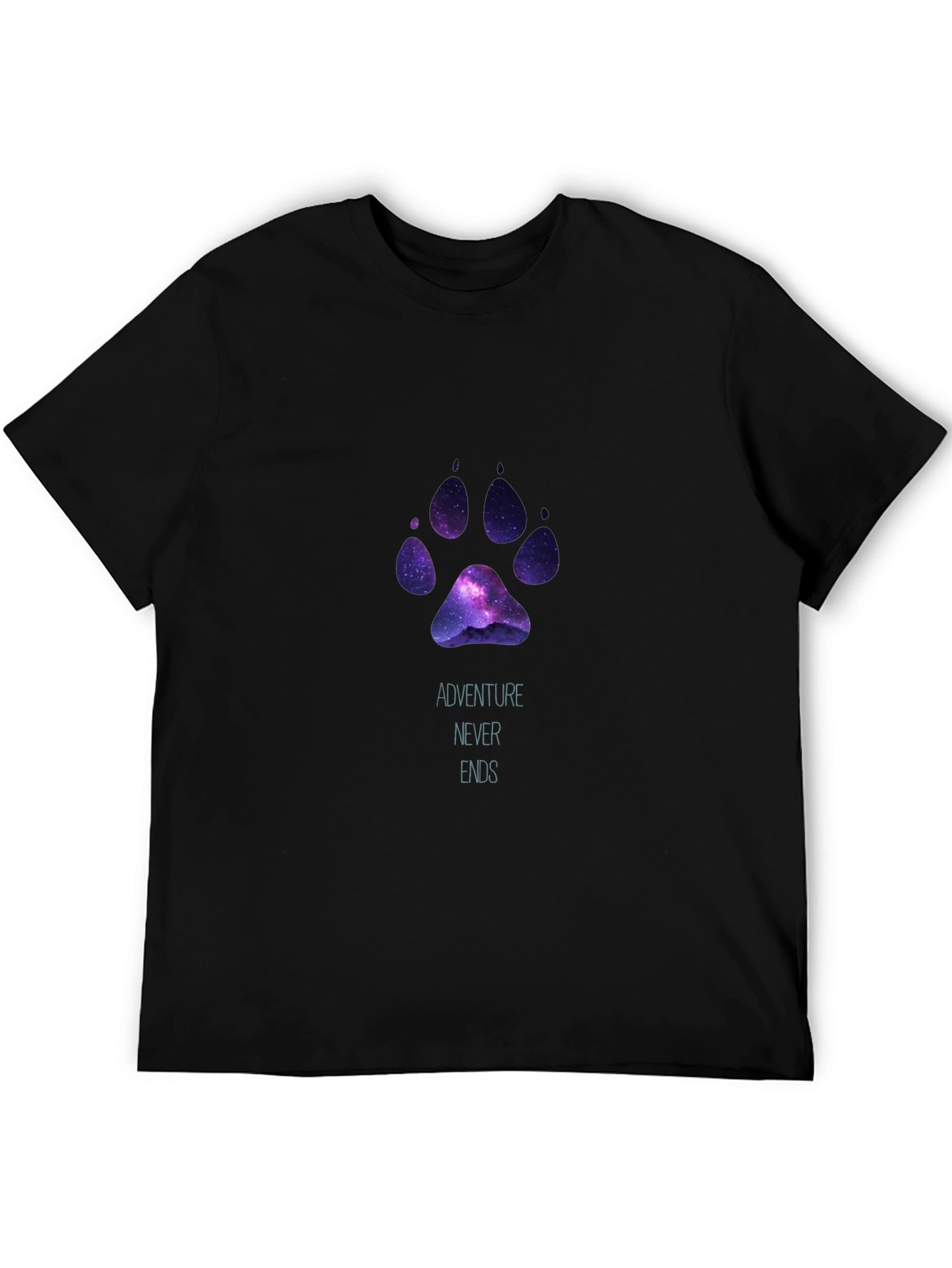 Adventure Never Ends Paw Print T-Shirt