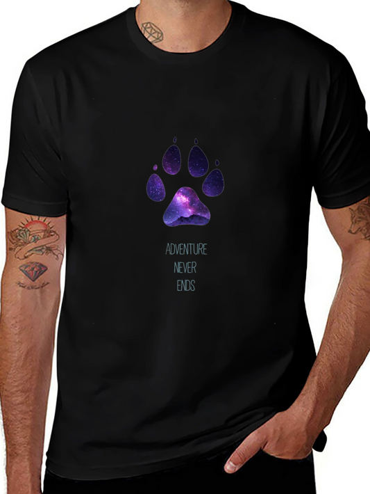 Adventure Never Ends Paw Print T-Shirt