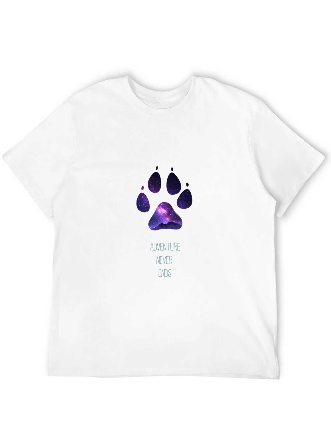 Adventure Never Ends Paw Print T-Shirt