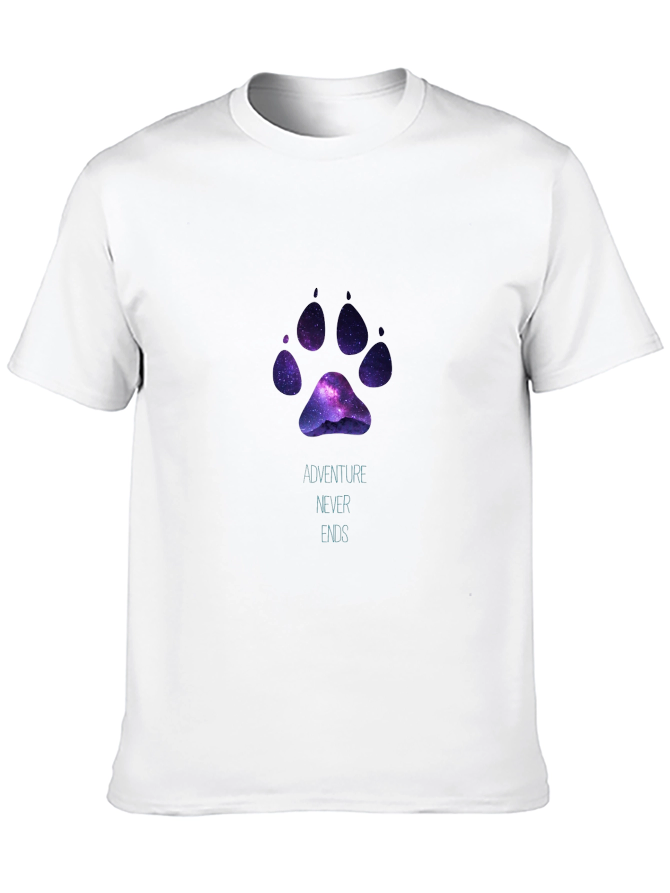 Adventure Never Ends Paw Print T-Shirt