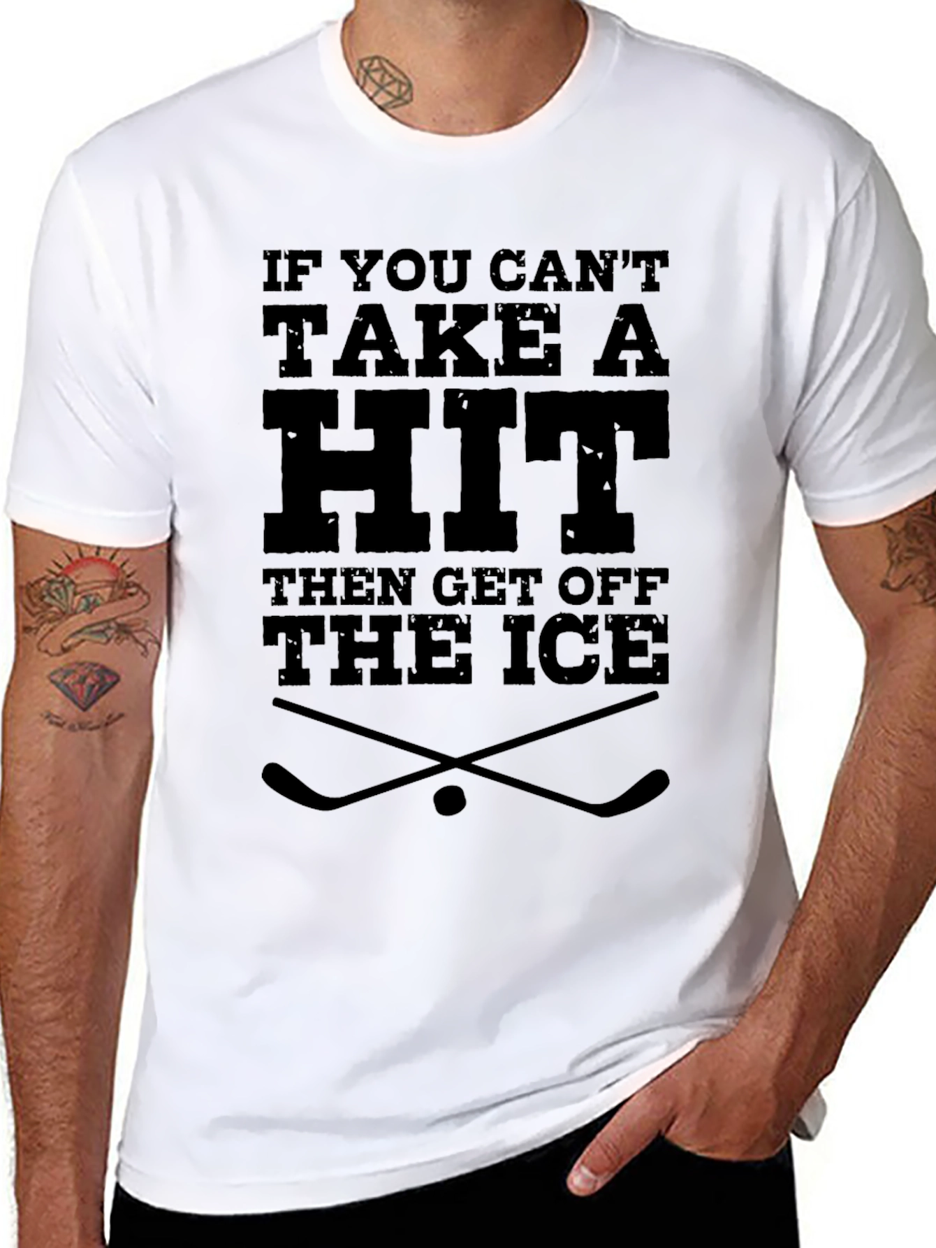 Hockey Fan Graphic T-Shirt - Take a Hit