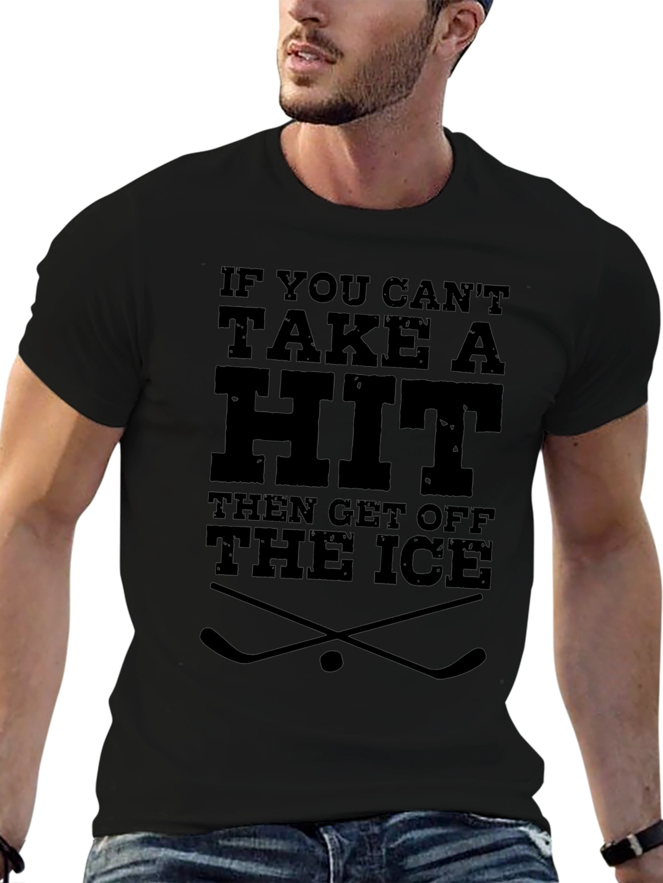 Hockey Fan Graphic T-Shirt - Take a Hit