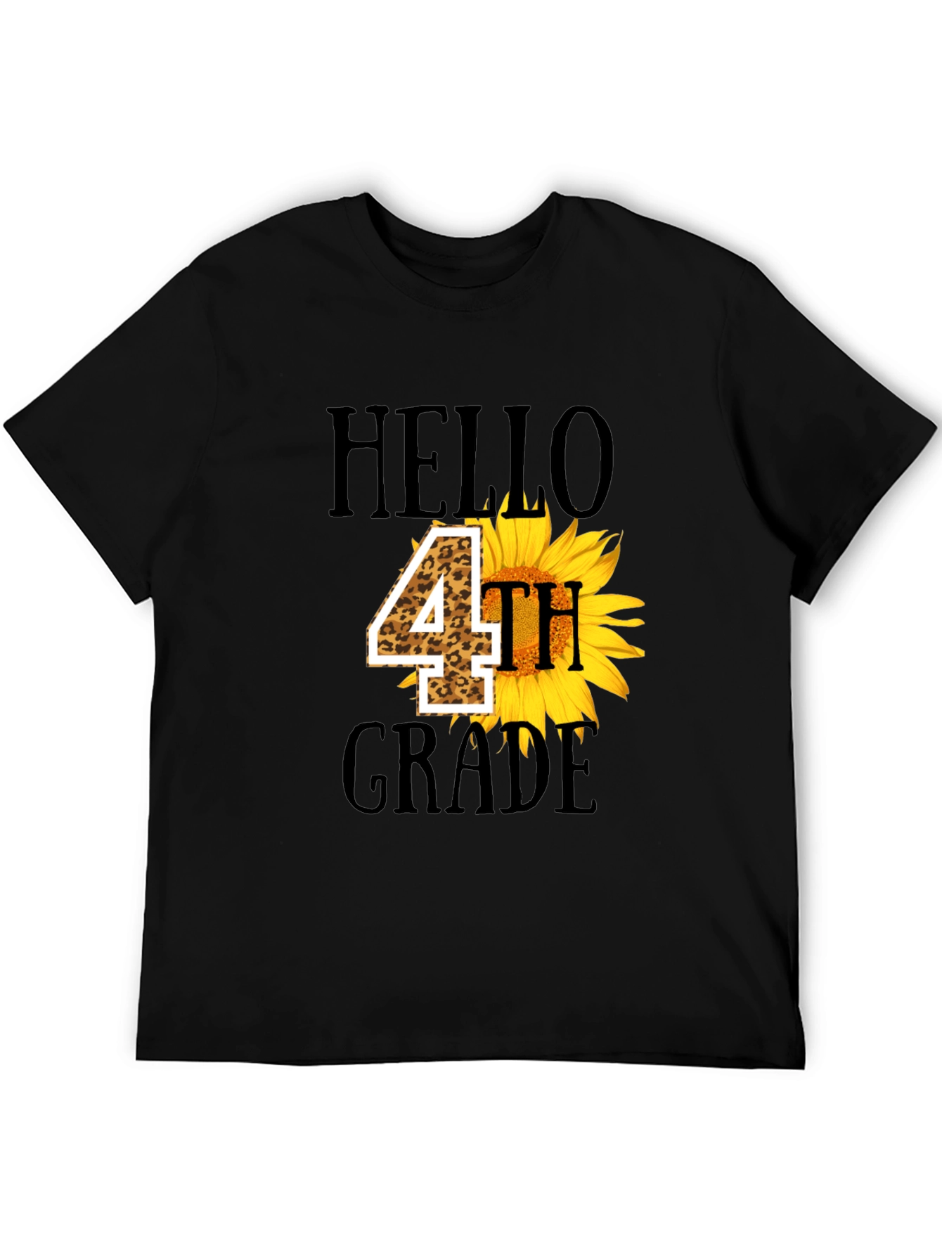 Hello 4th Grade Sunflower Tee