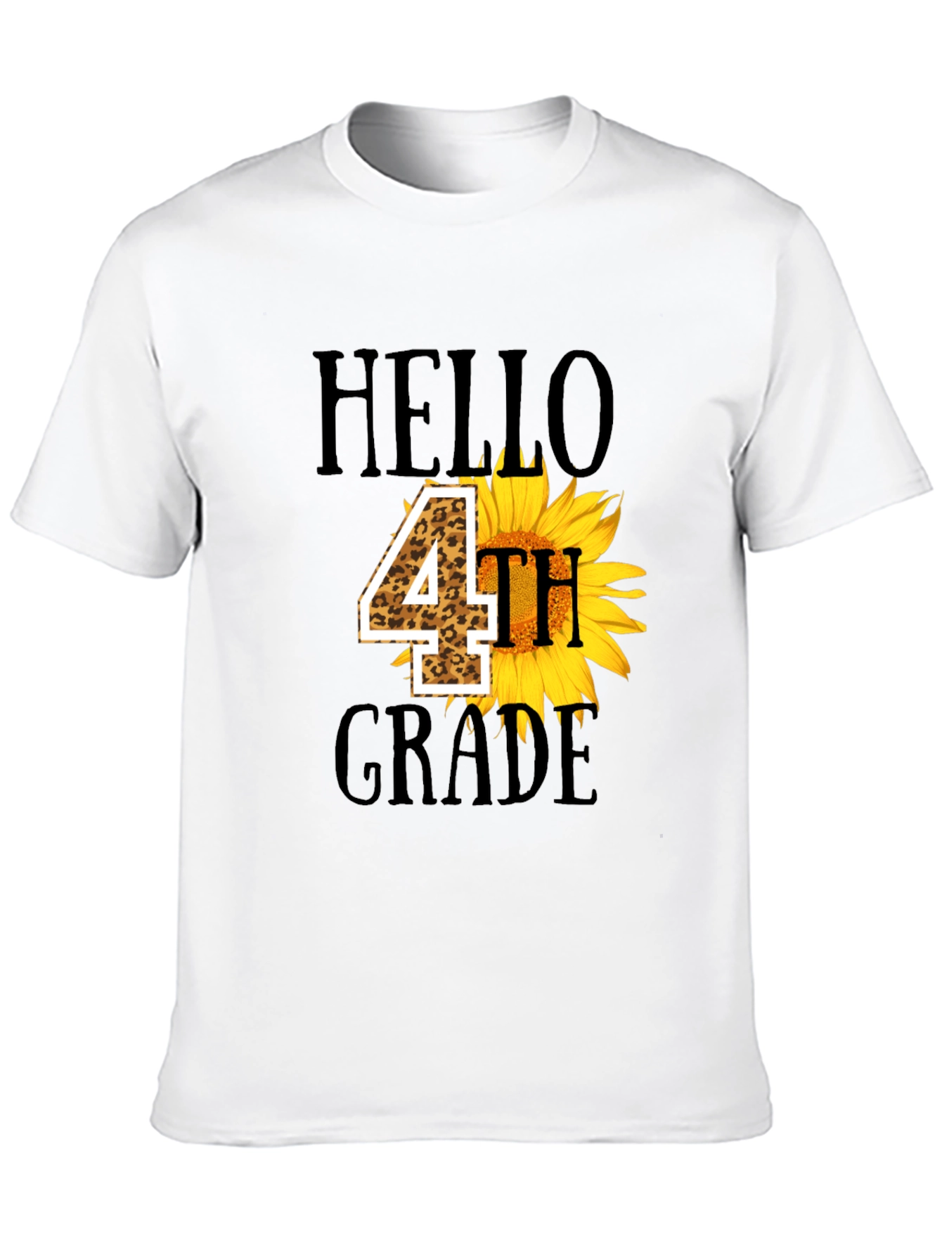 Hello 4th Grade Sunflower Tee