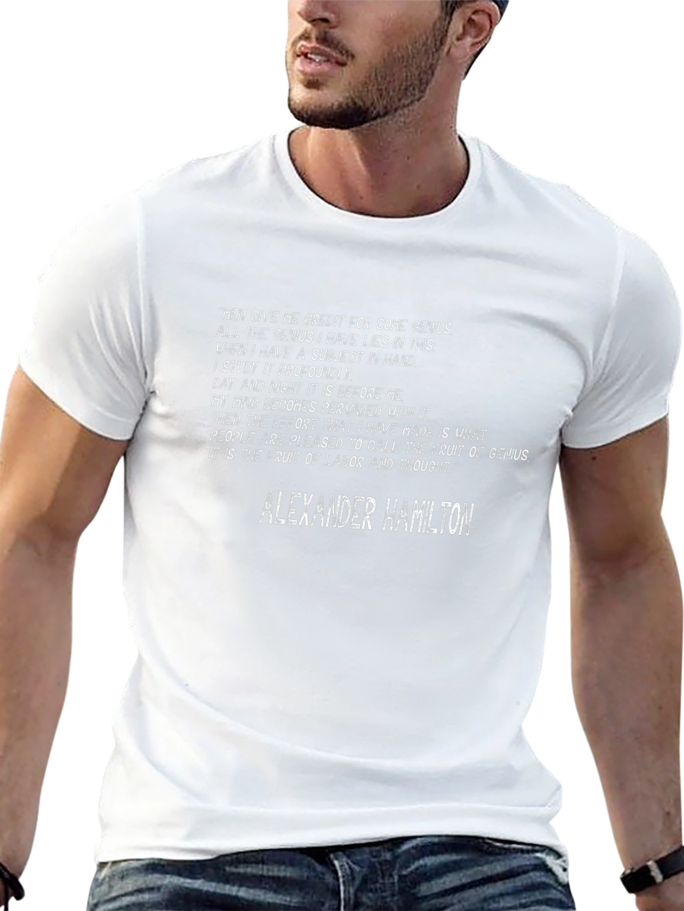 Alexander Hamilton Quote Black T-Shirt