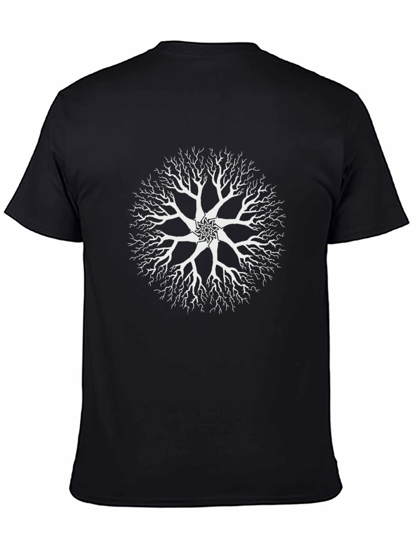Abstract Tree Graphic Black Tee