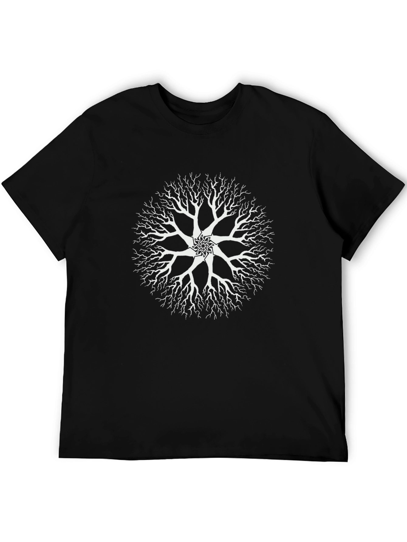 Abstract Tree Graphic Black Tee