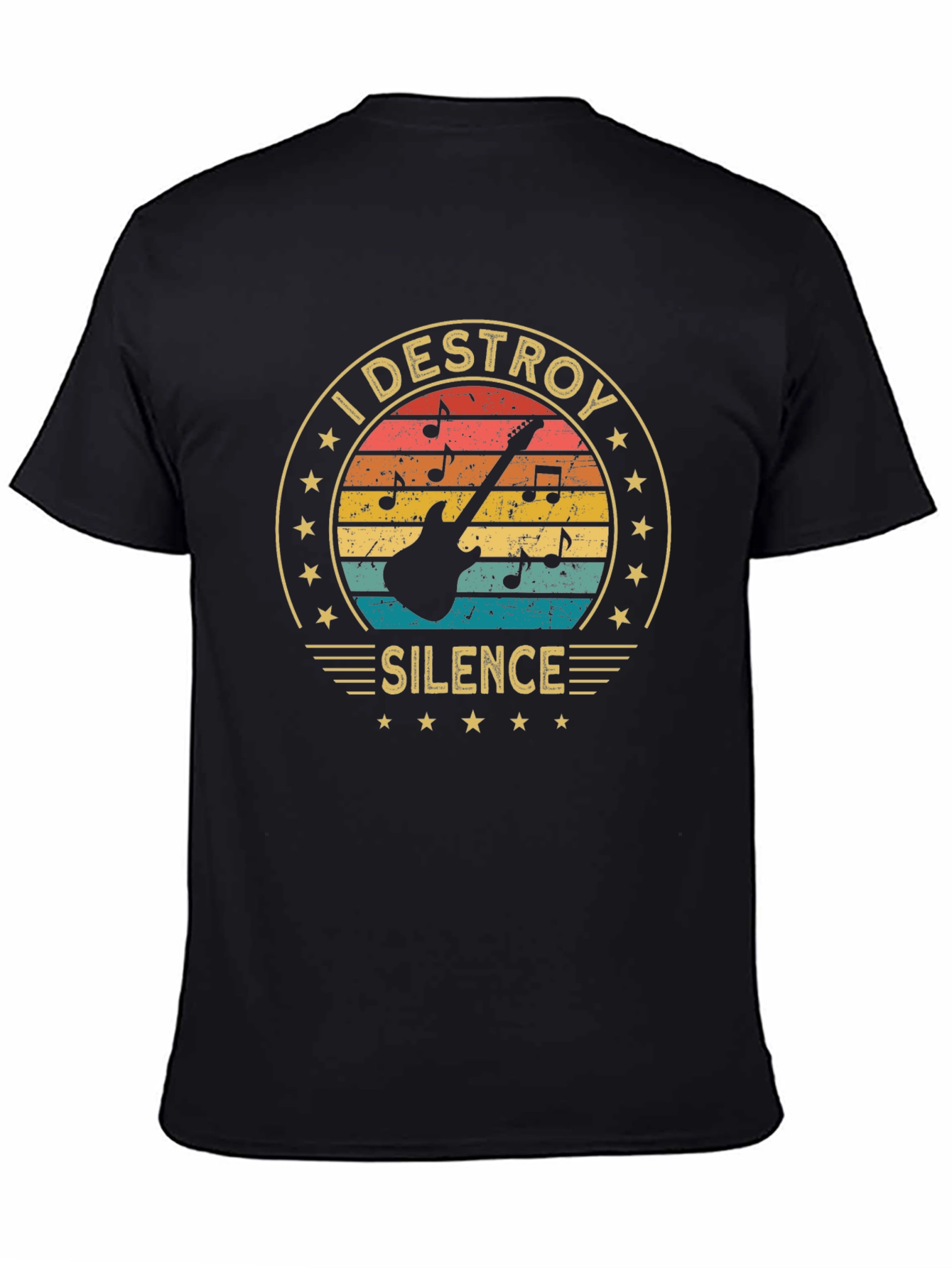 I Destroy Silence Retro Graphic T-Shirt