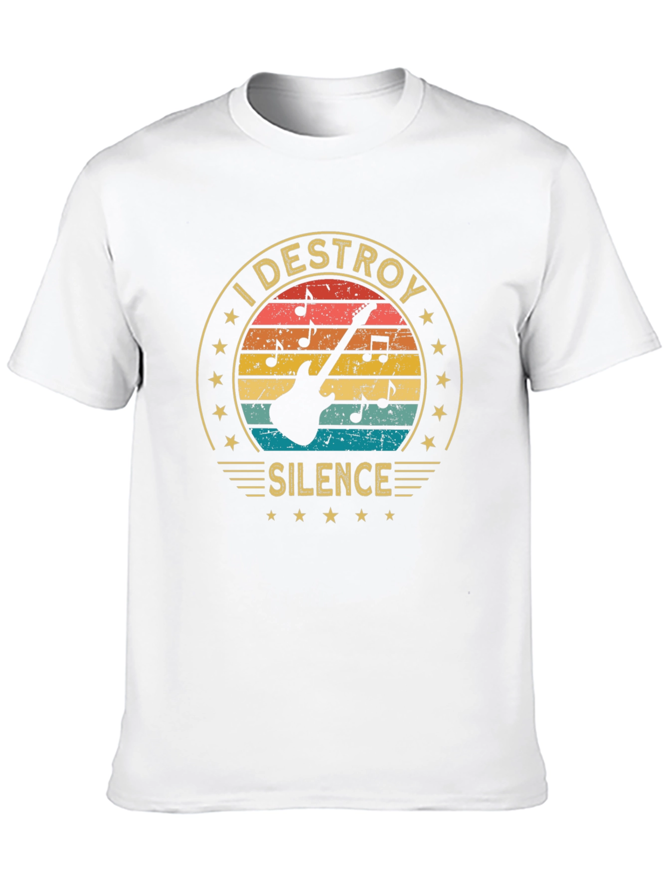 I Destroy Silence Retro Graphic T-Shirt