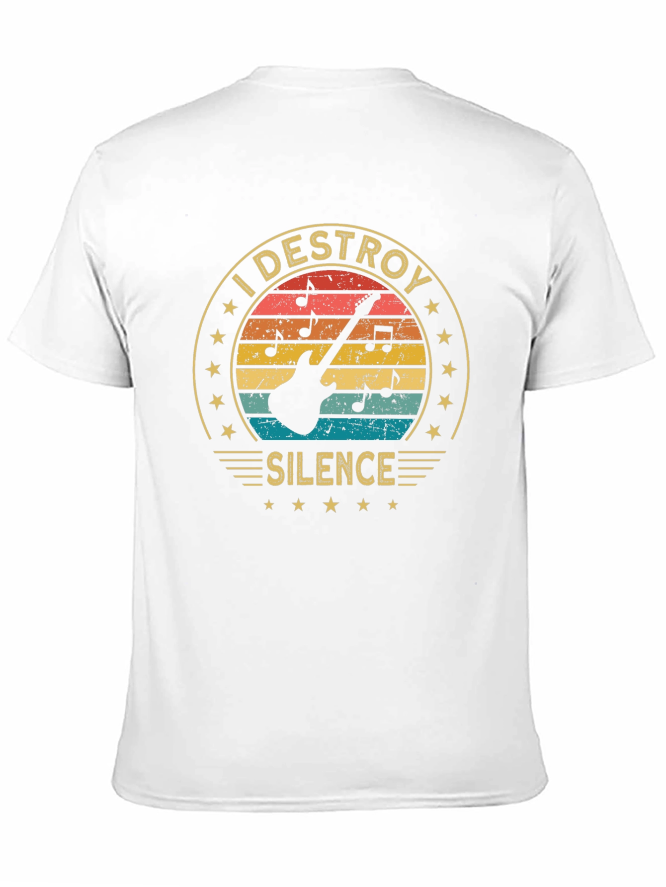 I Destroy Silence Retro Graphic T-Shirt