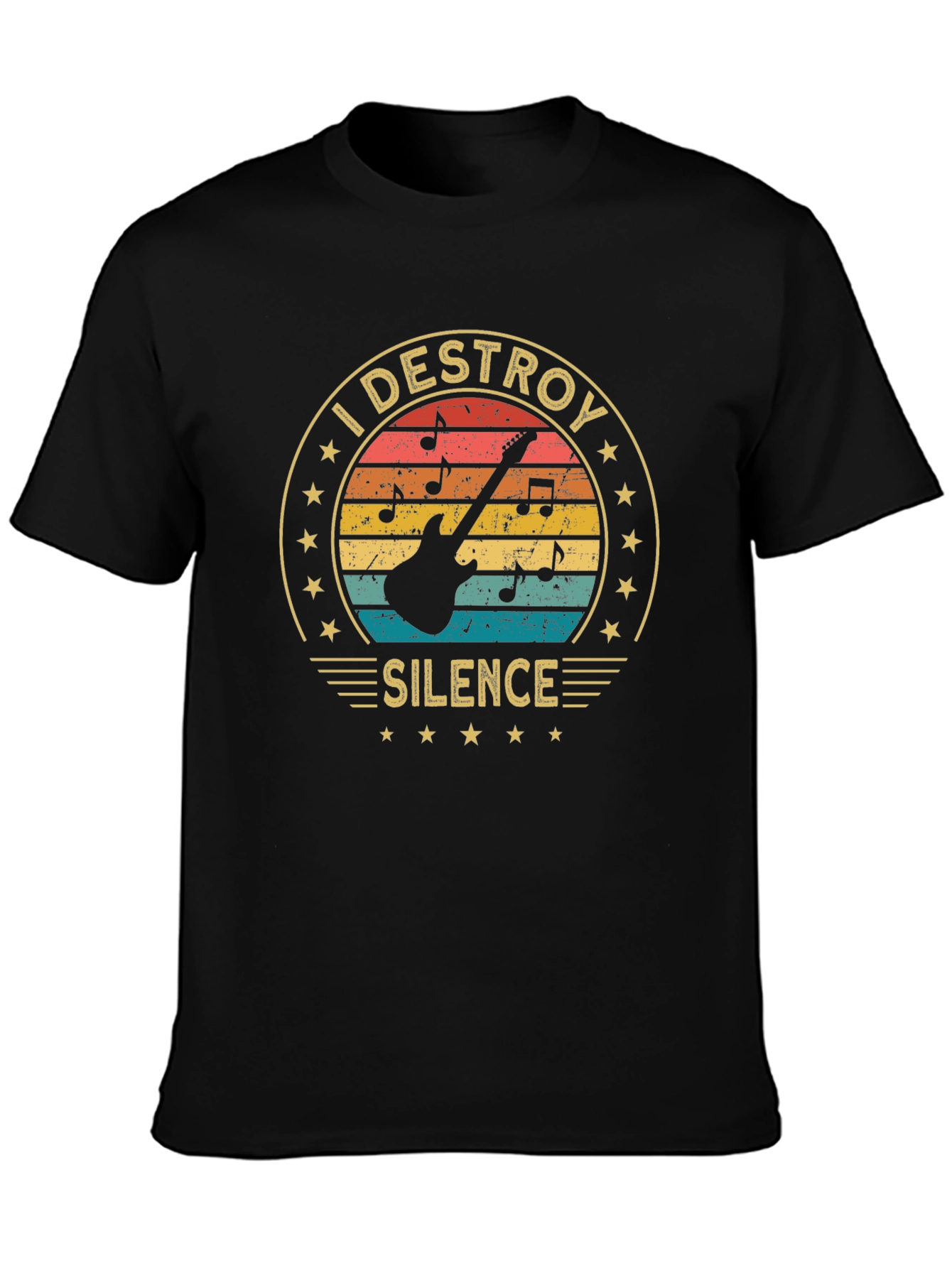 I Destroy Silence Retro Graphic T-Shirt