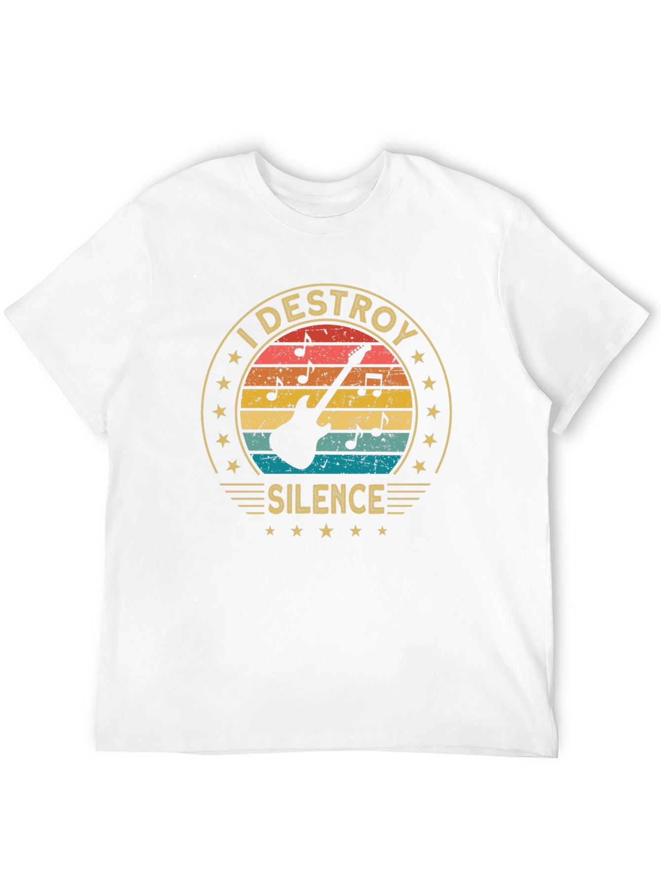 I Destroy Silence Retro Graphic T-Shirt