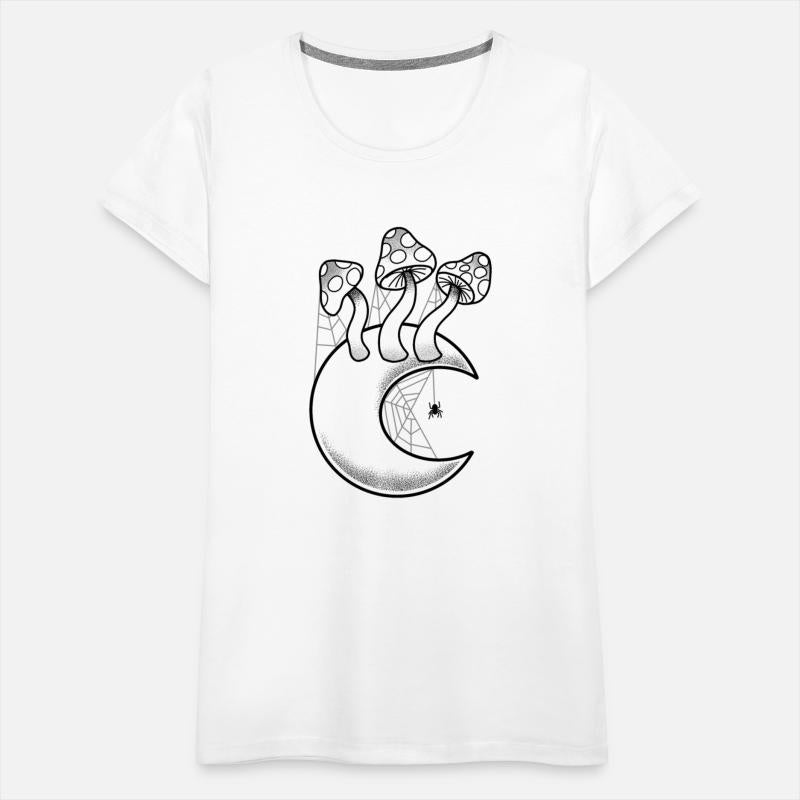 Tat style Wican Spider and Mushrooms on the moon