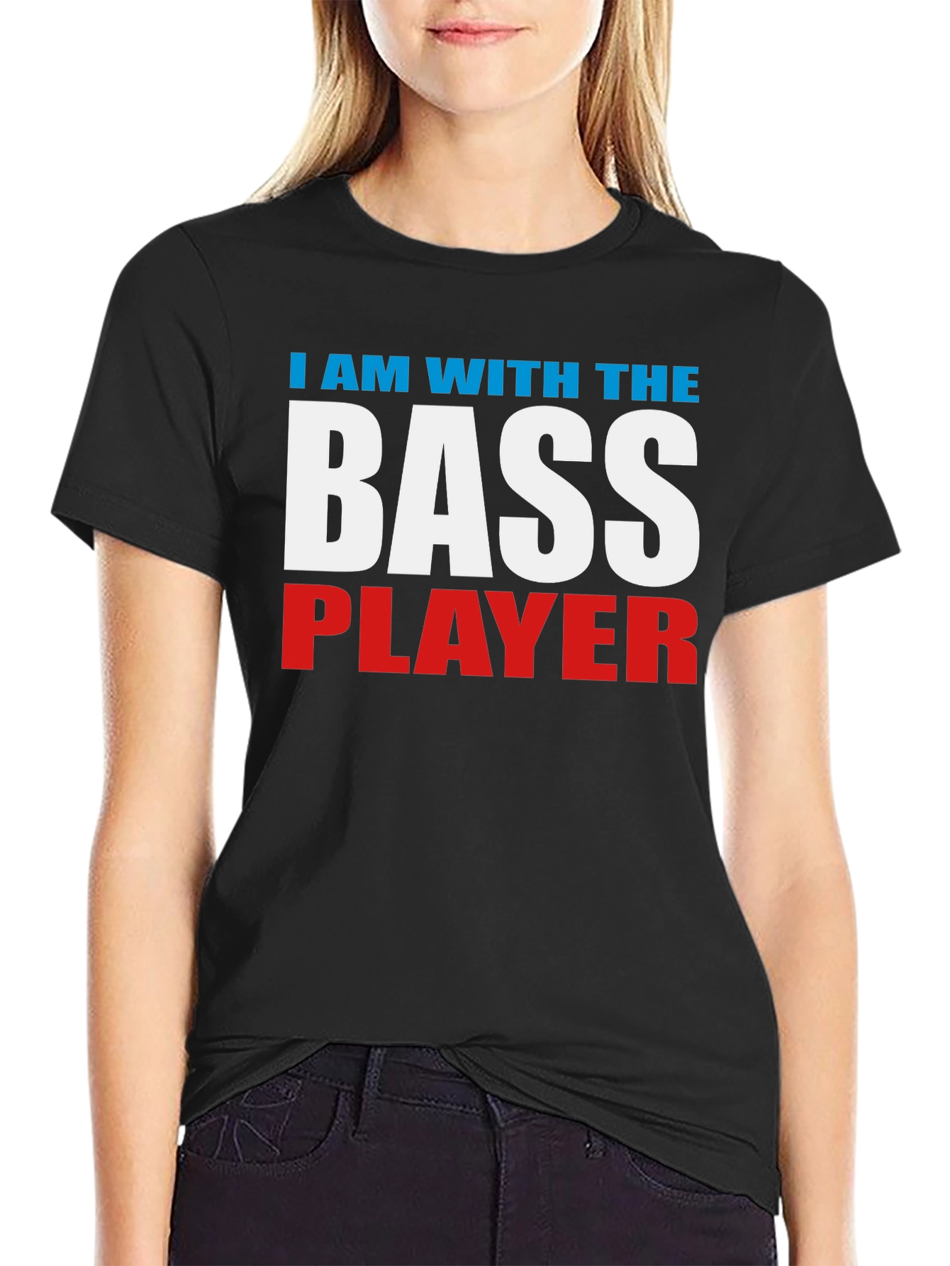 I Am With The Bass Player Graphic T-Shirt