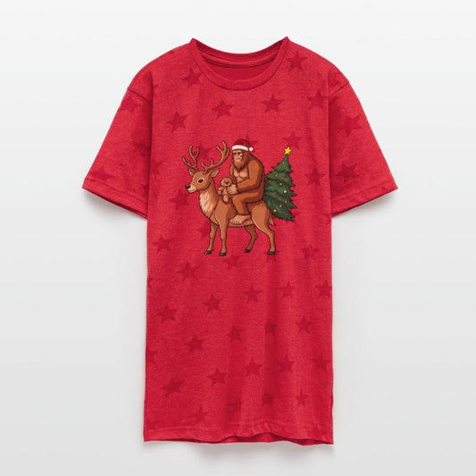 Teddy Santa Bigfoot ride a deer Christmas