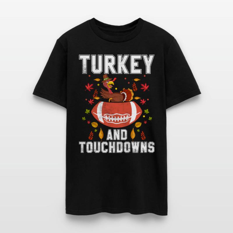 Thanksgiving Turkey And Touchdowns Orange Pumpkin