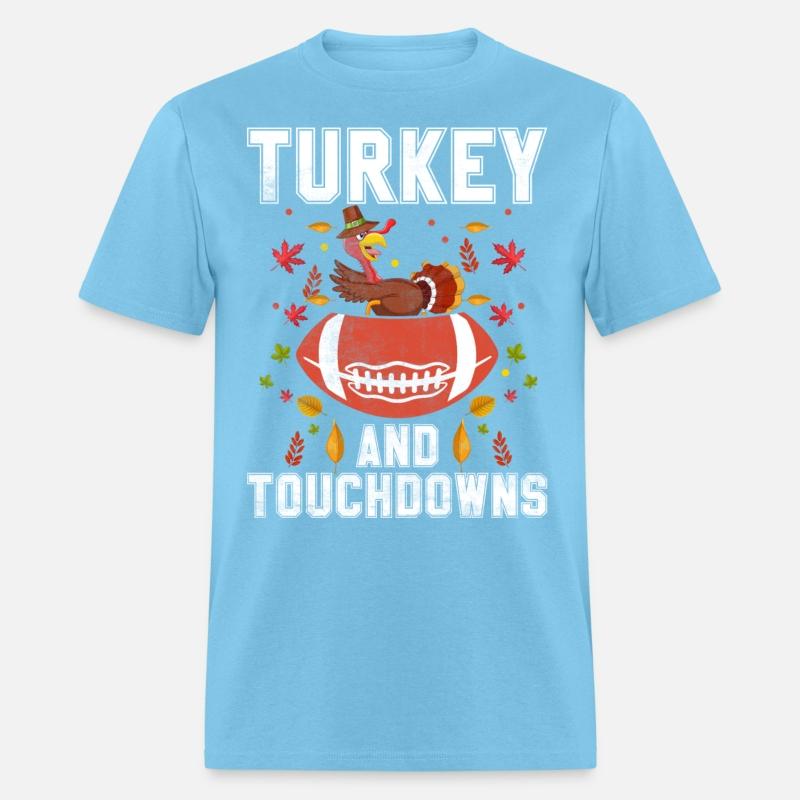 Thanksgiving Turkey And Touchdowns Orange Pumpkin