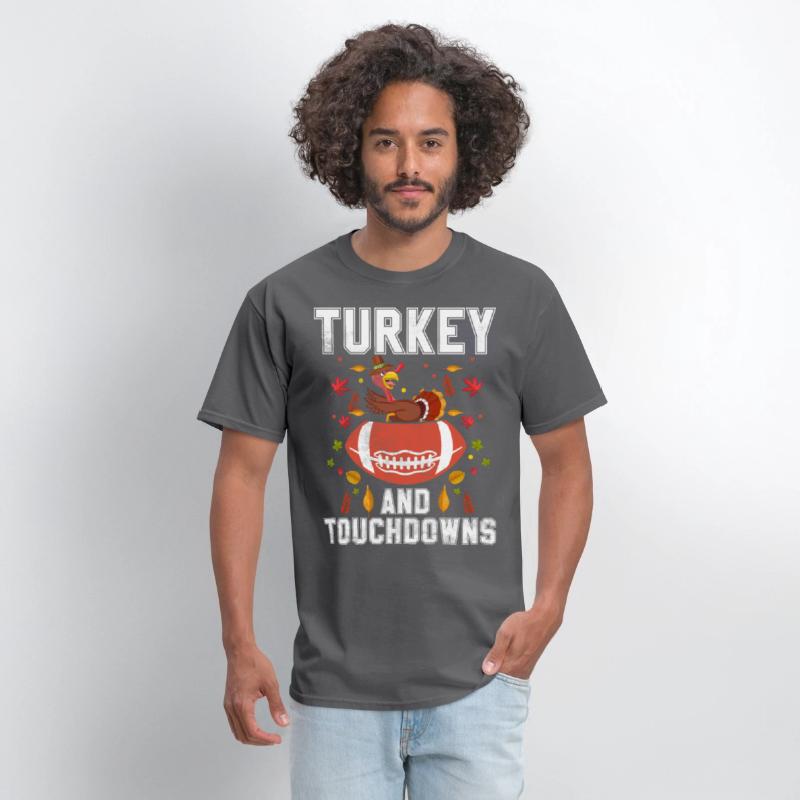 Thanksgiving Turkey And Touchdowns Orange Pumpkin