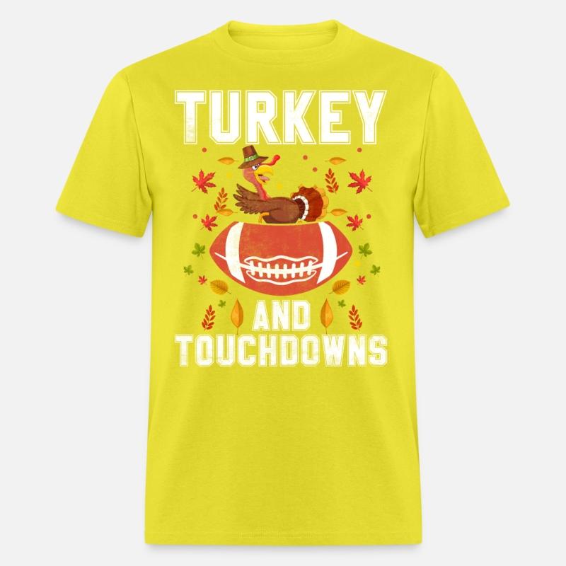 Thanksgiving Turkey And Touchdowns Orange Pumpkin