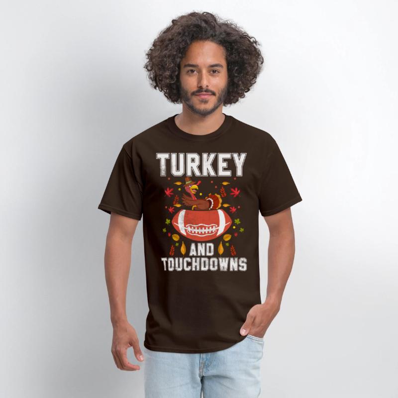 Thanksgiving Turkey And Touchdowns Orange Pumpkin