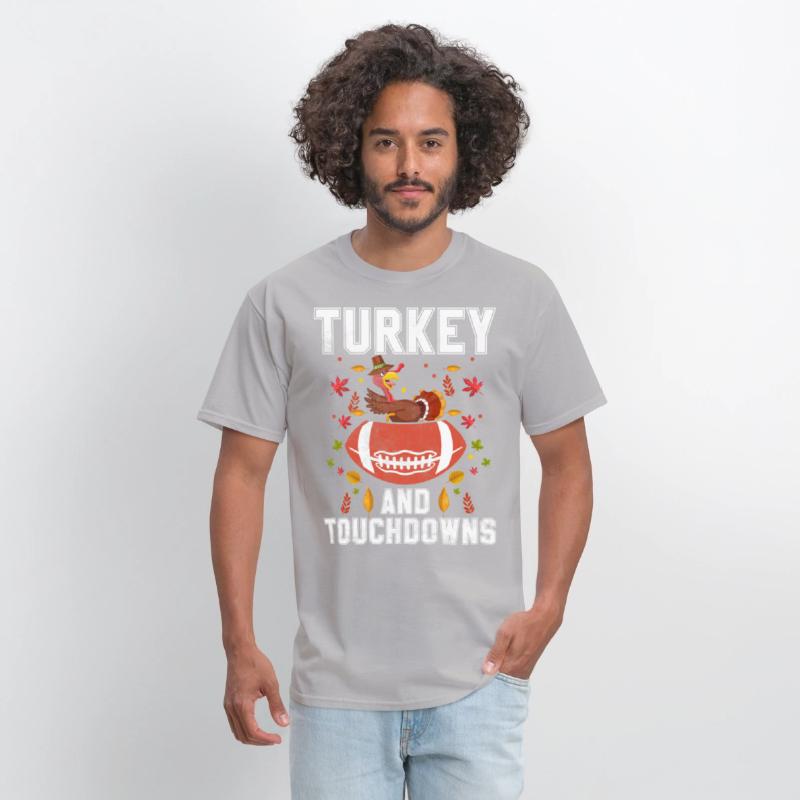 Thanksgiving Turkey And Touchdowns Orange Pumpkin