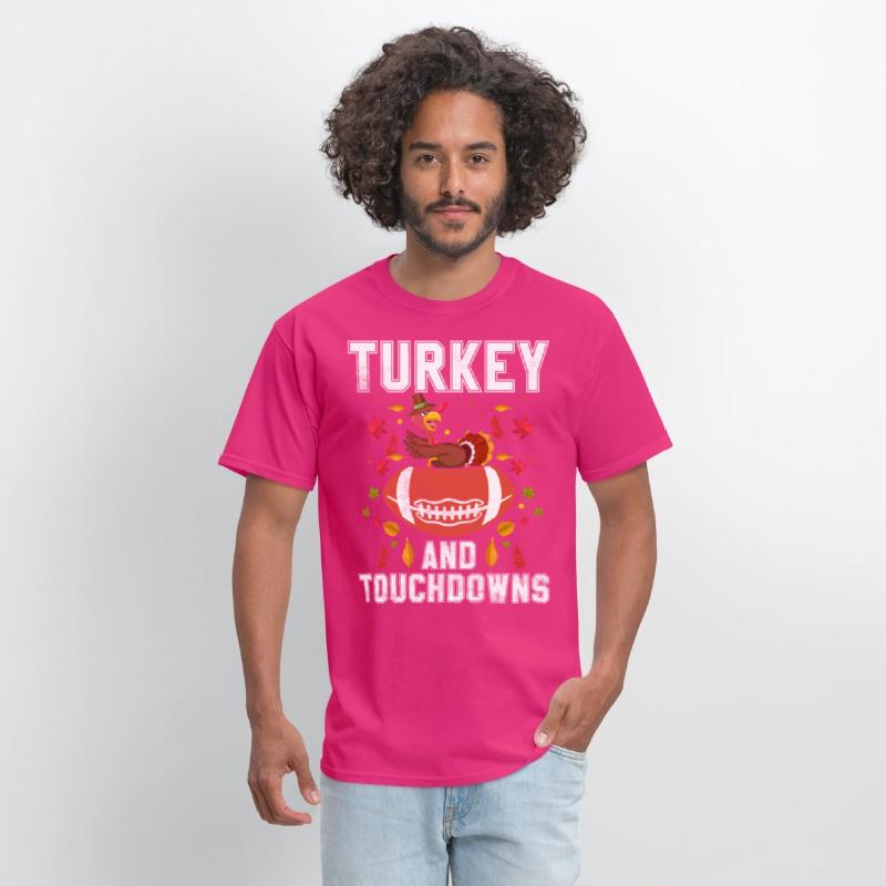 Thanksgiving Turkey And Touchdowns Orange Pumpkin