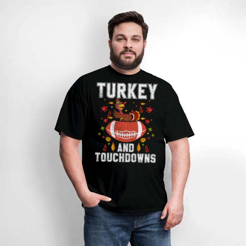 Thanksgiving Turkey And Touchdowns Orange Pumpkin