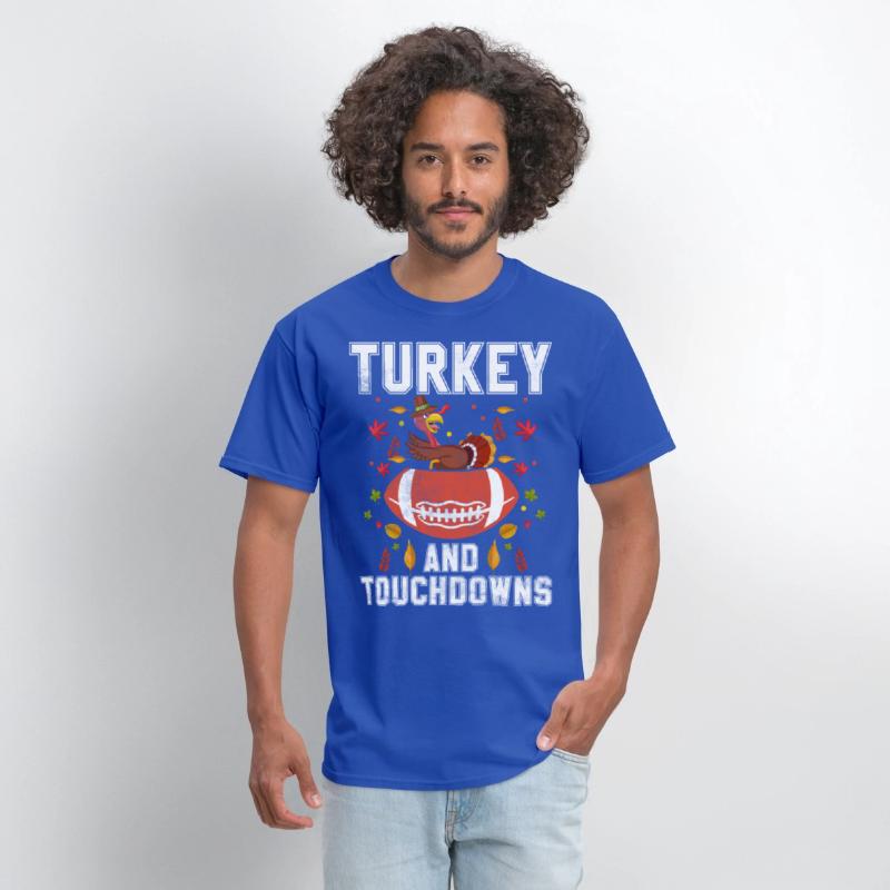 Thanksgiving Turkey And Touchdowns Orange Pumpkin