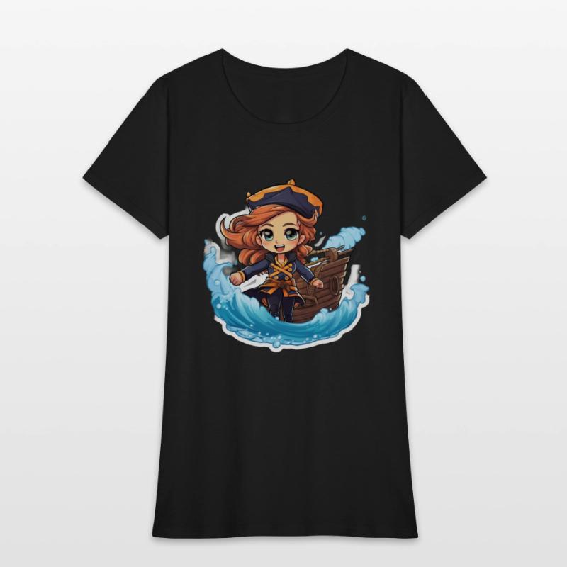 The Captains Charm Cartoonish Pirate at Sea