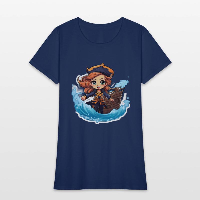The Captains Charm Cartoonish Pirate at Sea
