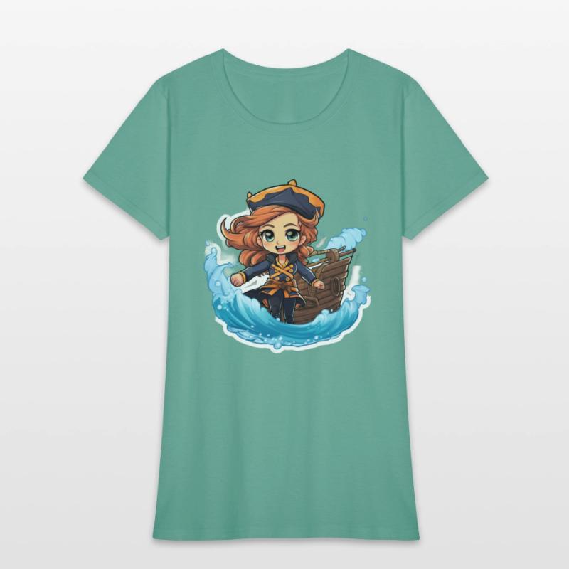 The Captains Charm Cartoonish Pirate at Sea