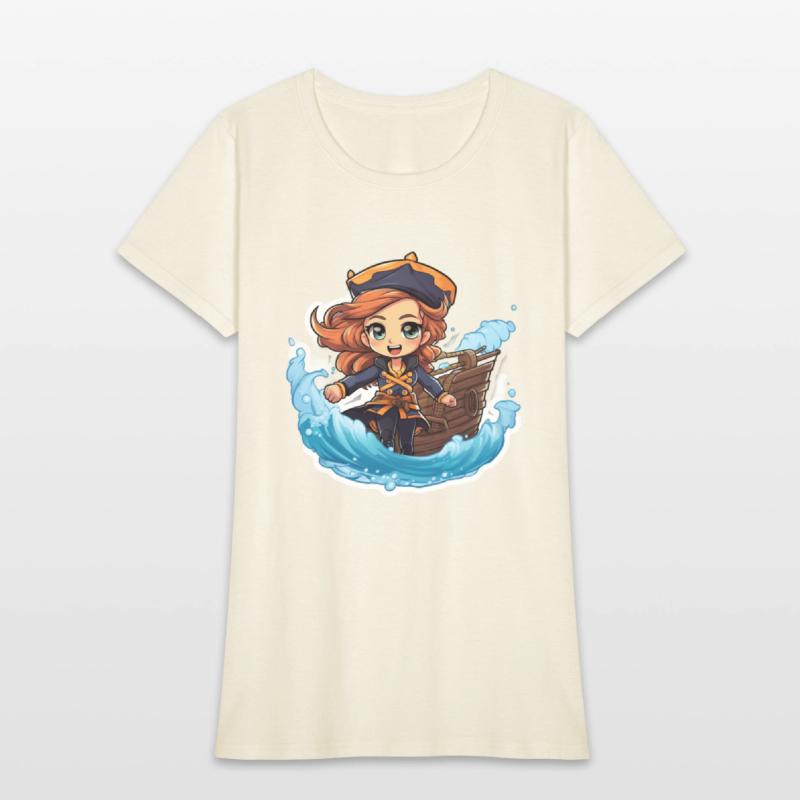 The Captains Charm Cartoonish Pirate at Sea