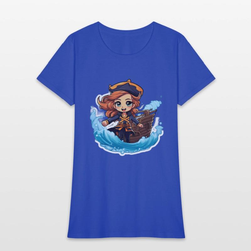 The Captains Charm Cartoonish Pirate at Sea