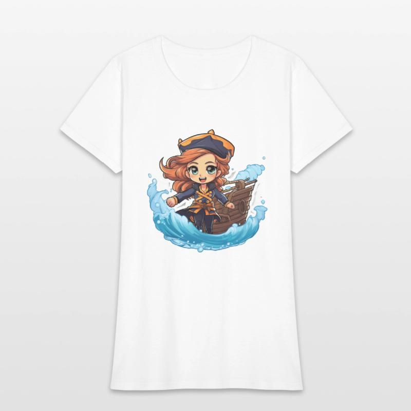 The Captains Charm Cartoonish Pirate at Sea