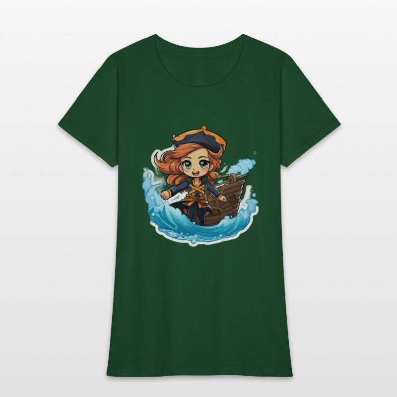 The Captains Charm Cartoonish Pirate at Sea