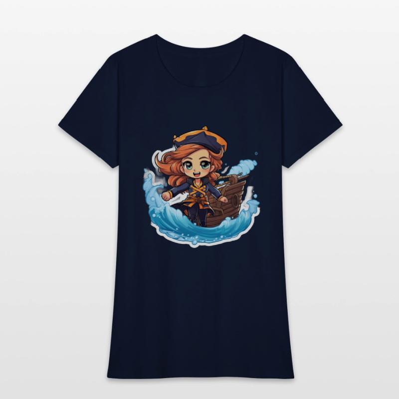 The Captains Charm Cartoonish Pirate at Sea