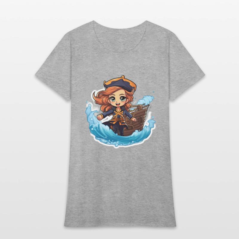 The Captains Charm Cartoonish Pirate at Sea