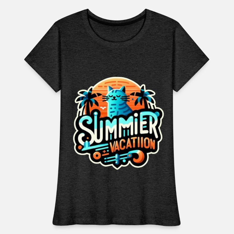 The cat enjoys the summer vacation